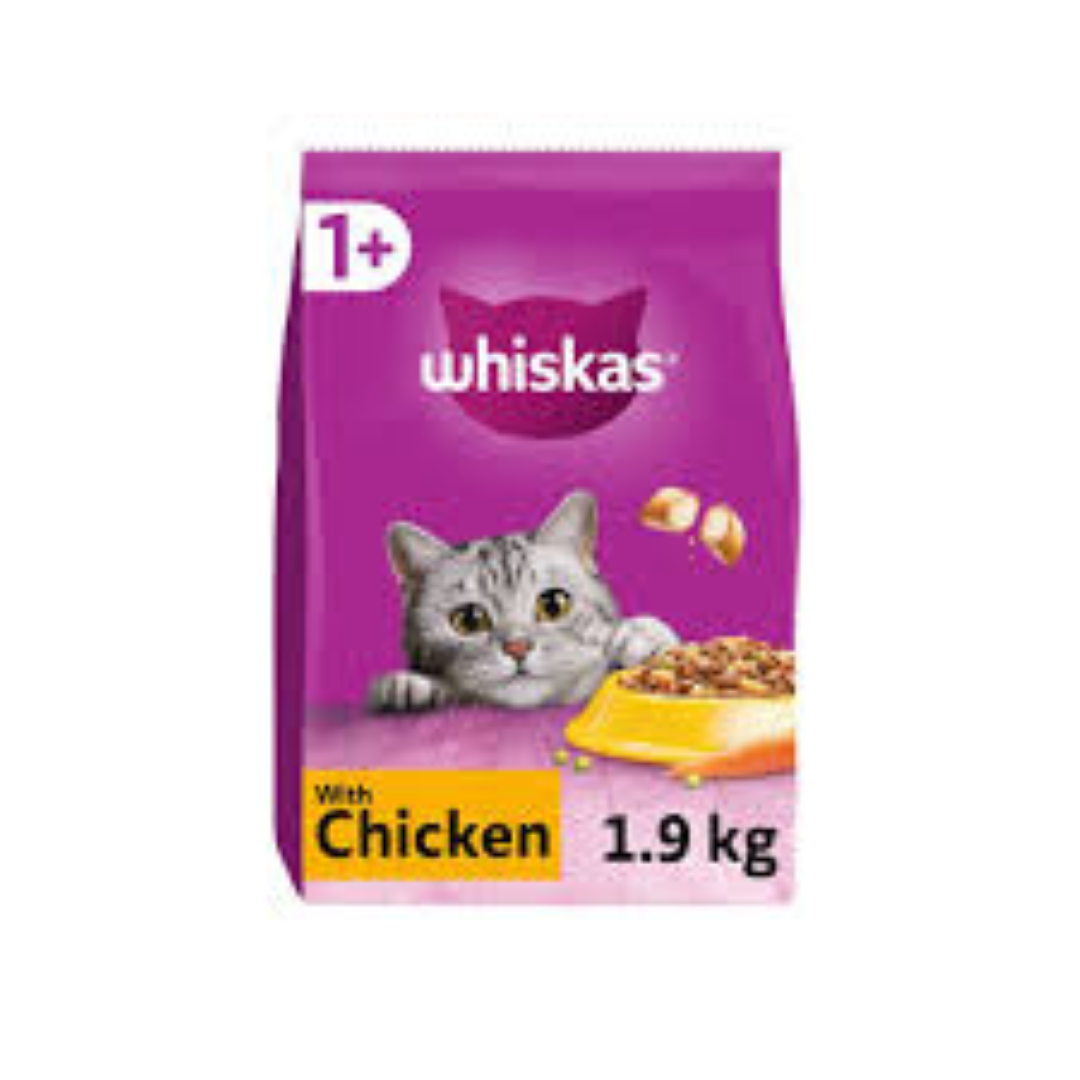 WHISKAS DRY CAT FOOD CHICKEN 1.9KG